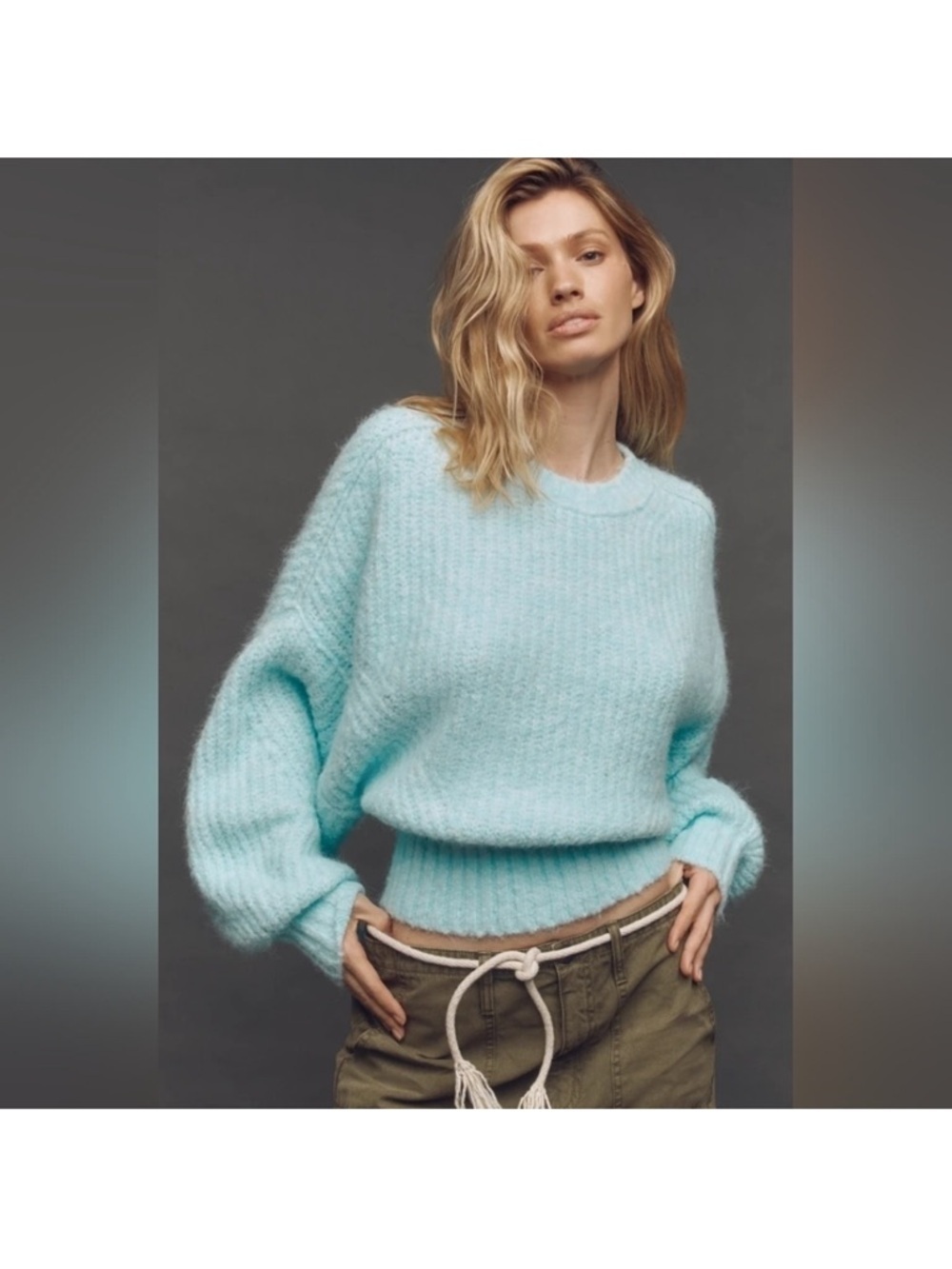 NWOT Anthropologie The Blake
Slouchy-Sleeve Crew-Neck 
Sweater , Size XL